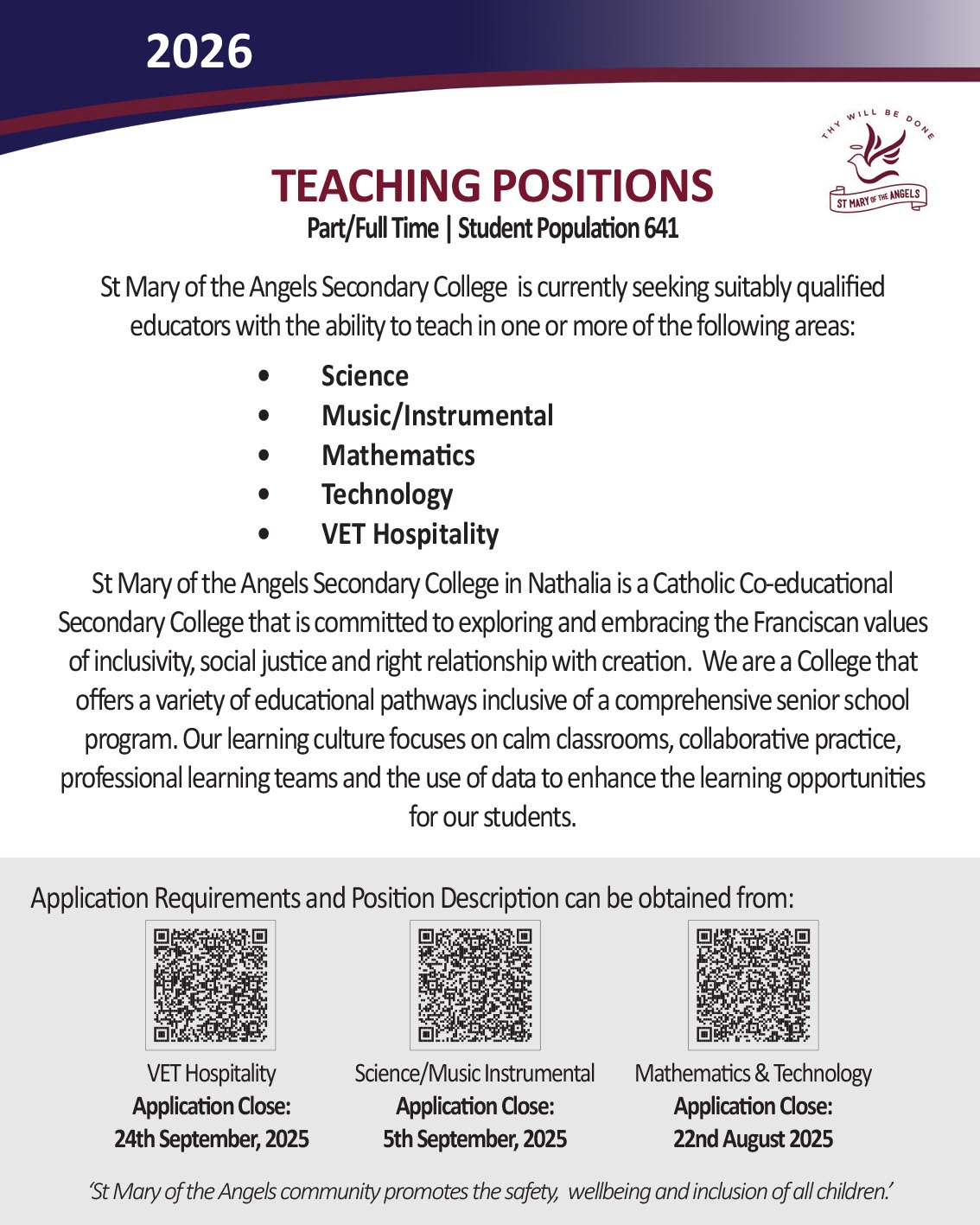 SMOTA Teaching Positions Available Aug2025